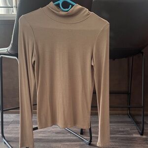 Joah Brown Tan Long Sleeve Top
